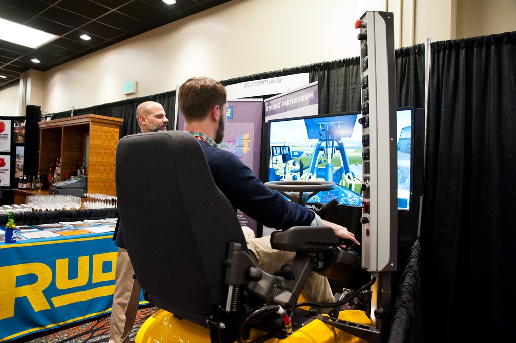 Equipment simulator at the IMAA Trade Show